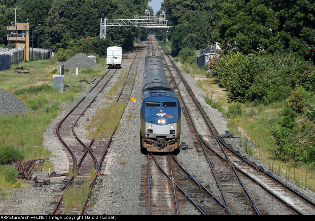 AMTK 81 leads train P080-02